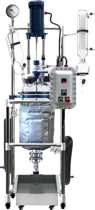Glass Reactor 20L Jacket w/ Explosion-Proof Motor & Controller 220V